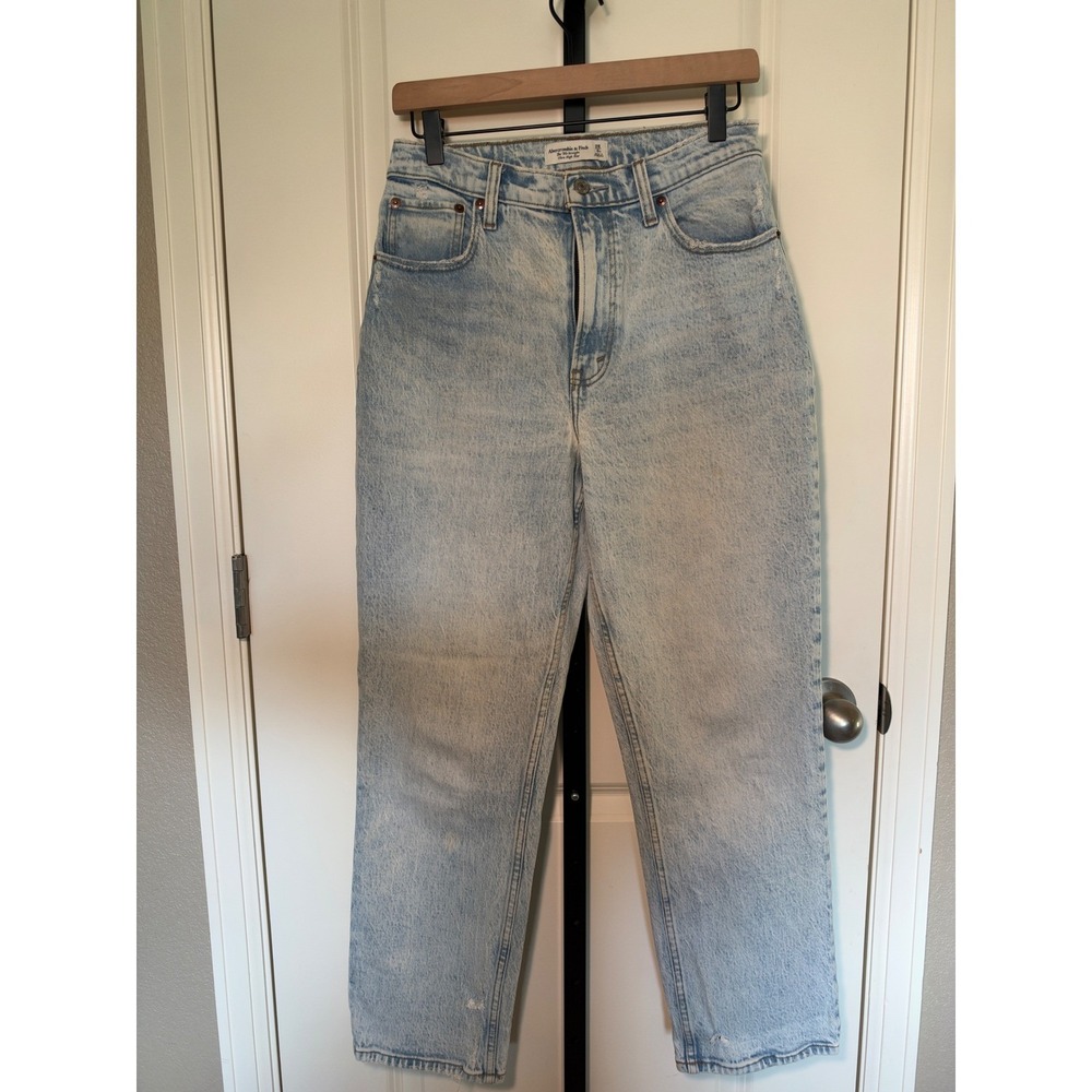 Abercrombie & Fitch Curve Love 90s Straight Ultra High Rise Jeans 28 SHORT